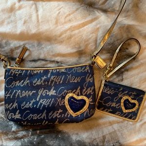 Coach cross body and small wallet